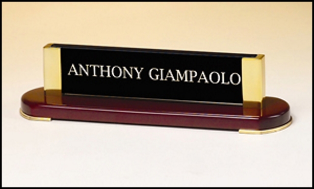 Nameplate with Gold Accents (10 7/8"x2 1/2")